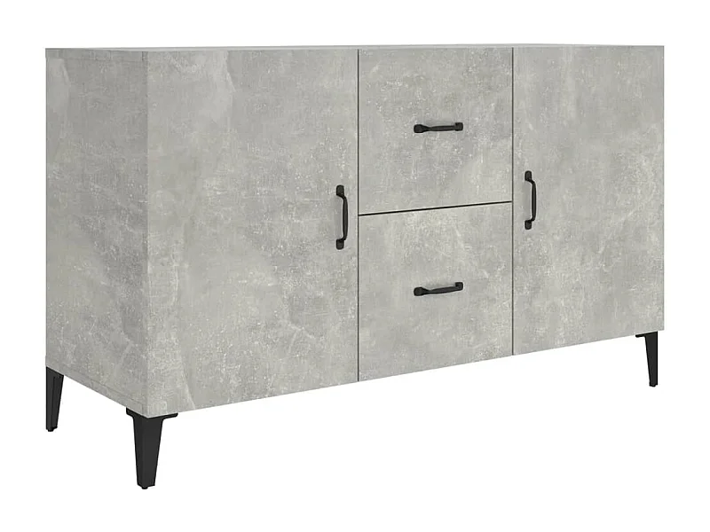 Buffet aparador cômoda armário unidade de armazenamento organizador cozinha sala de estar 100 x 36 x 60 cm madeira trabalhada cinza 02_0031826