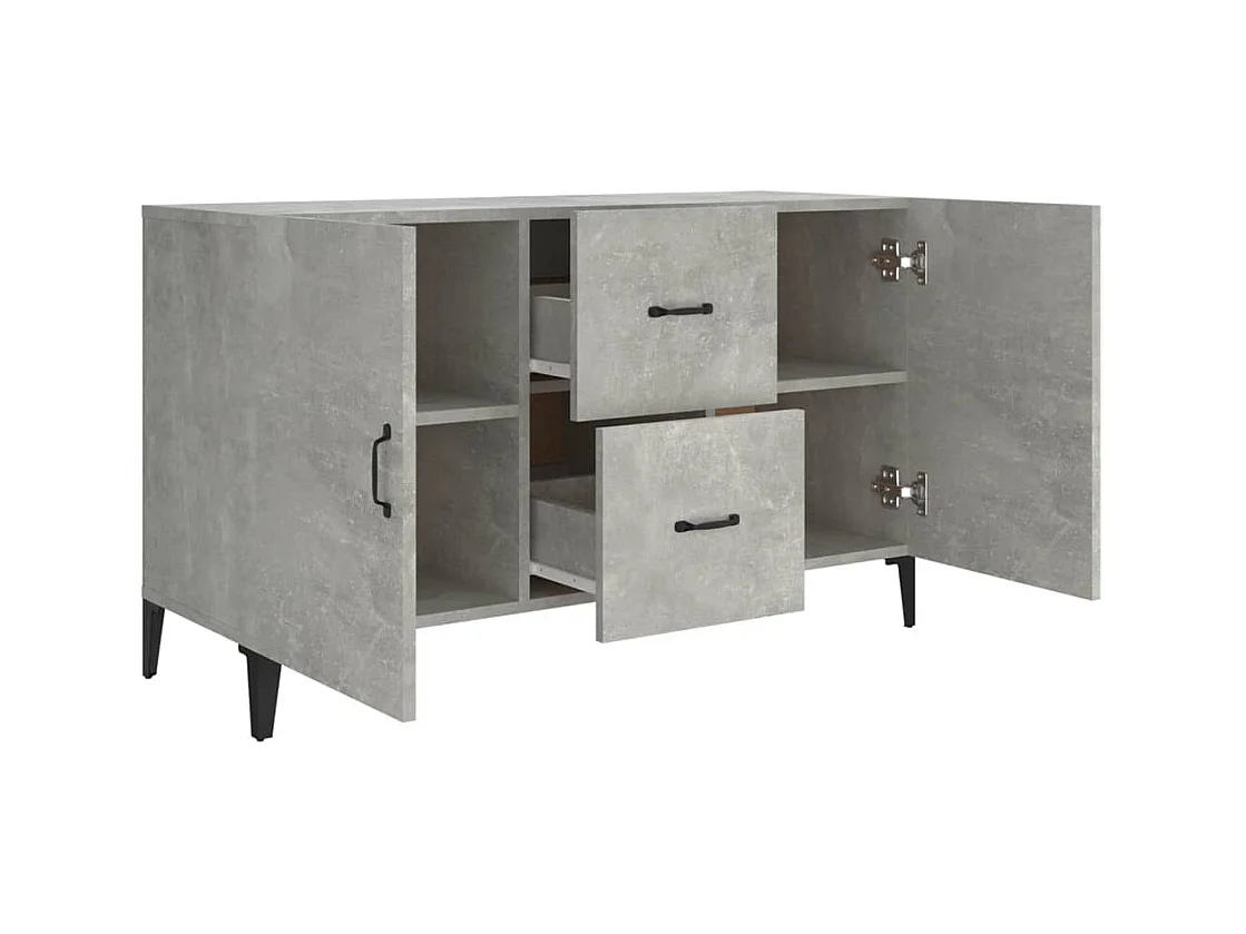 Credenza buffet cassettiera mobile contenitore organizer cucina soggiorno soggiorno 100 x 36 x 60 cm derivati ​​del legno grigio 02_0031826