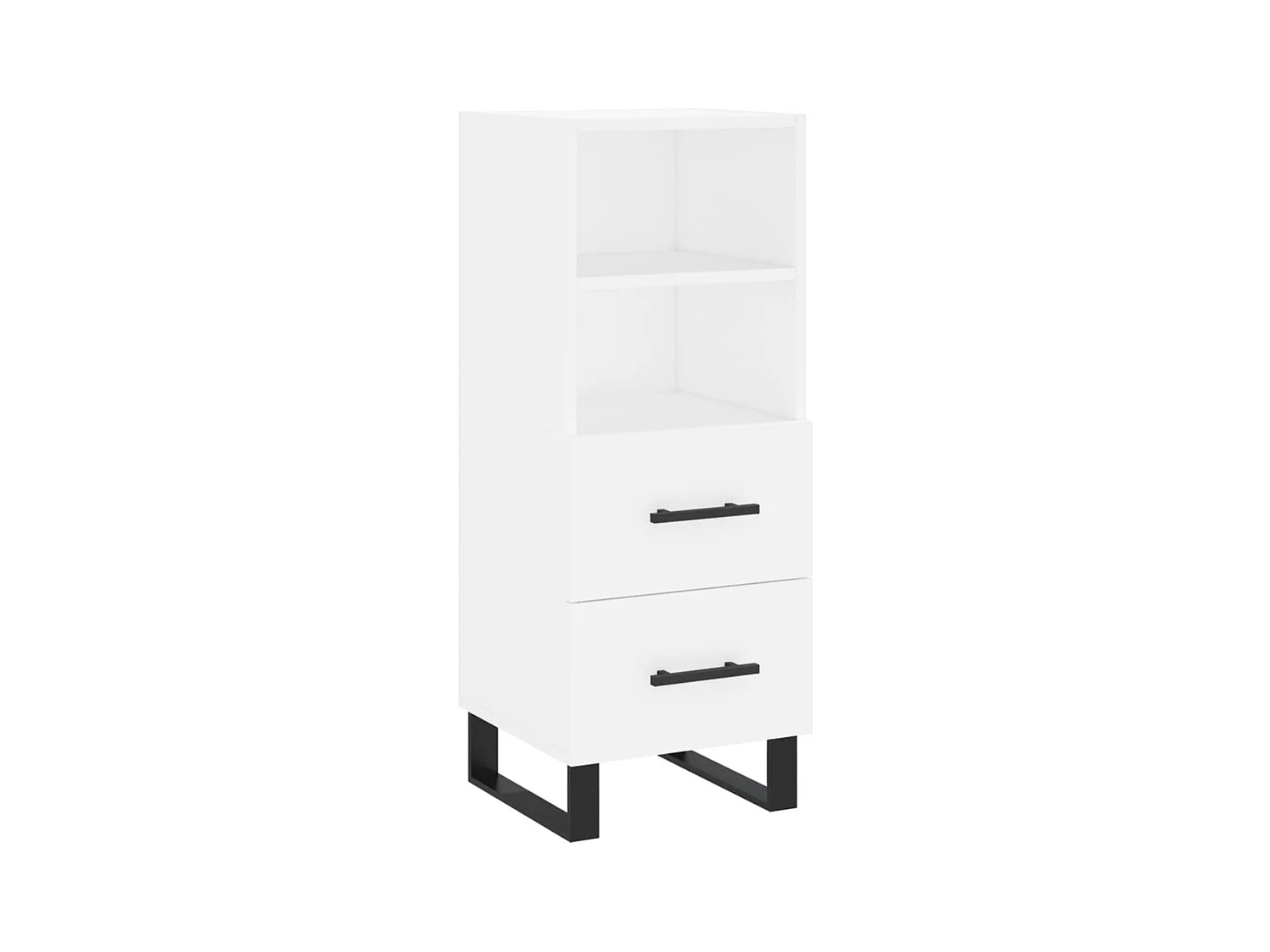 Aparador cómoda cómoda armario mueble organizador cocina salón salón alto 34,5 x 34 x 180 cm madera contrachapada blanco 02_0032382