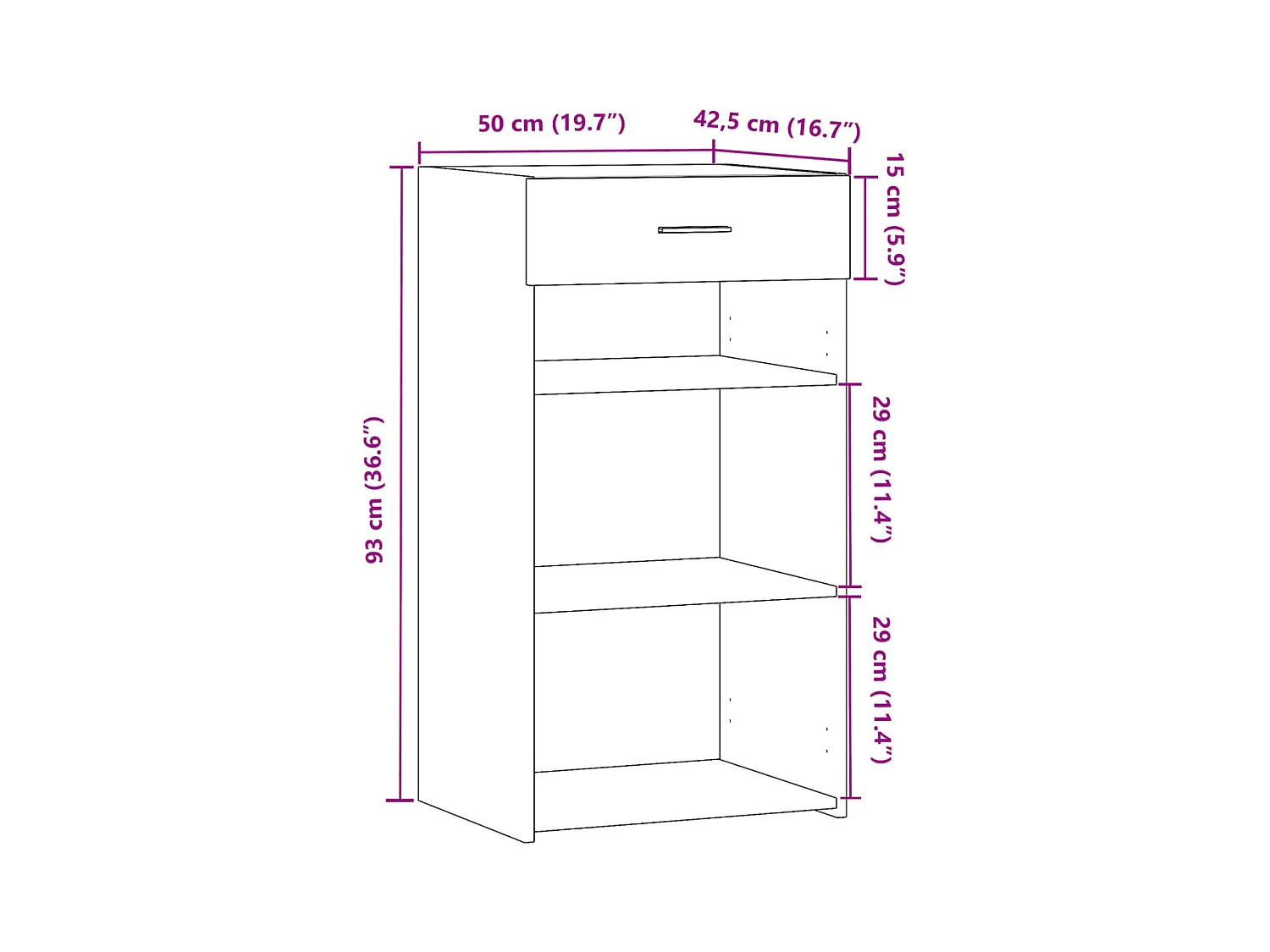bahut commode armoire bois marron 50 x 42.5 x 93 cm 02_0031577
