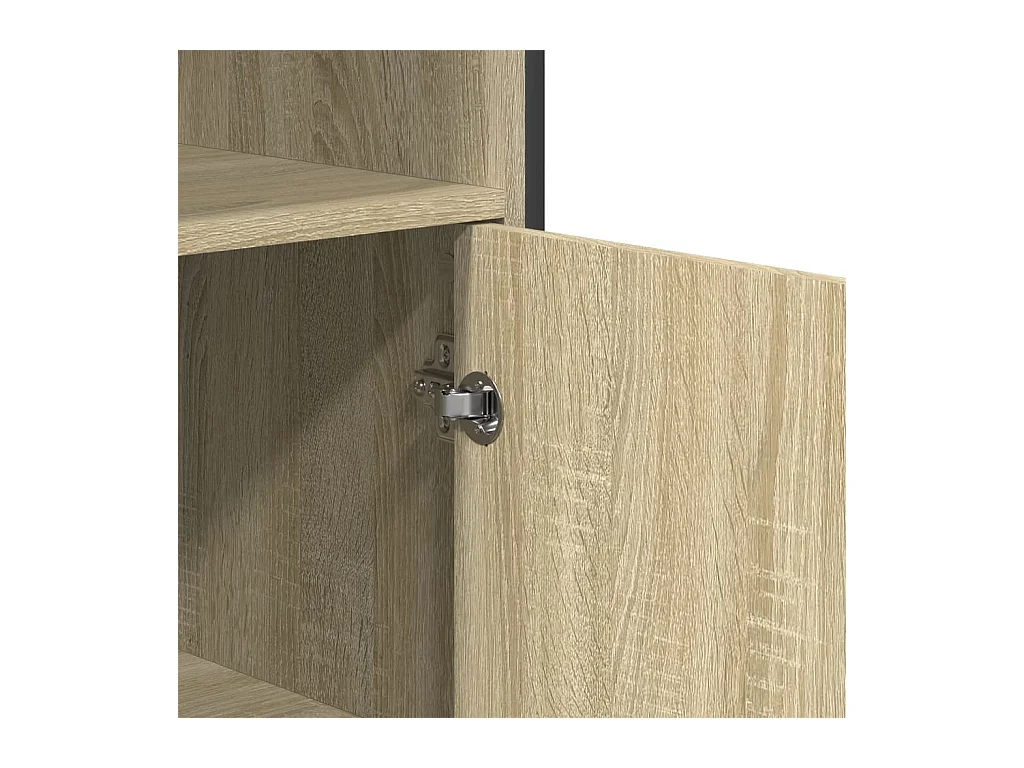 Credenza buffet cassettiera mobile contenitore organizer cucina soggiorno soggiorno alto sonoma 79,5 x 35,5 x 137,5 cm derivati ​​del legno marrone 02_0034207