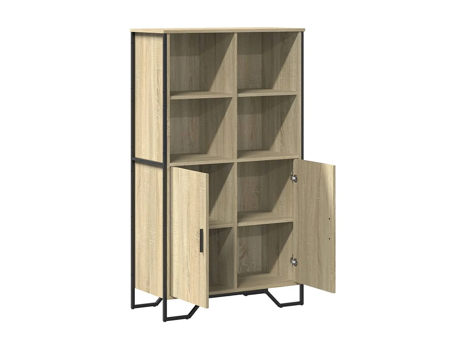Credenza buffet cassettiera mobile contenitore organizer cucina soggiorno soggiorno alto sonoma 79,5 x 35,5 x 137,5 cm derivati ​​del legno marrone 02_0034207
