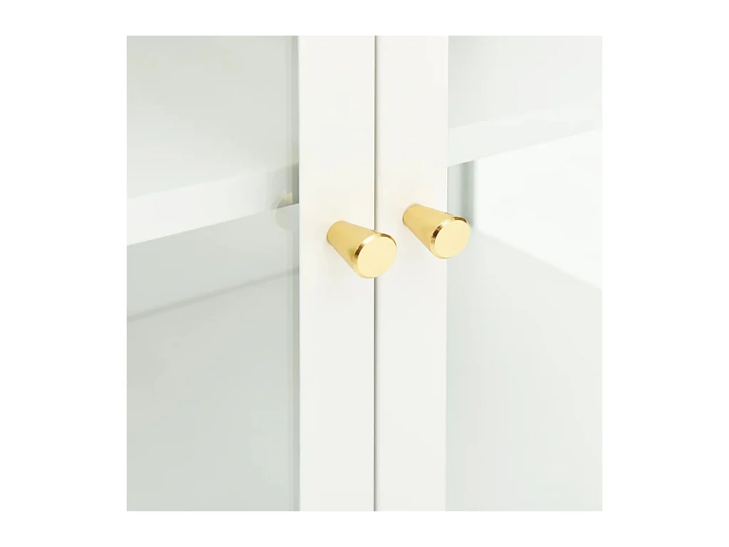 Aparador cómoda armario mueble organizador cocina salón salón 70 x 35 x 70 cm acero y cristal blanco 02_0030490