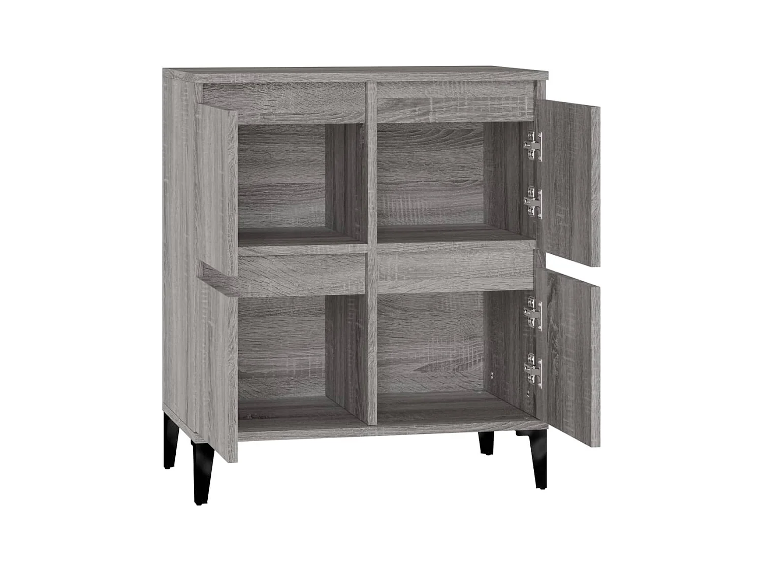 Aparador cómoda cómoda armario unidad de almacenamiento organizador cocina salón salonsonoma 60 x 35 x 70 cm madera contrachapada gris 02_0036413