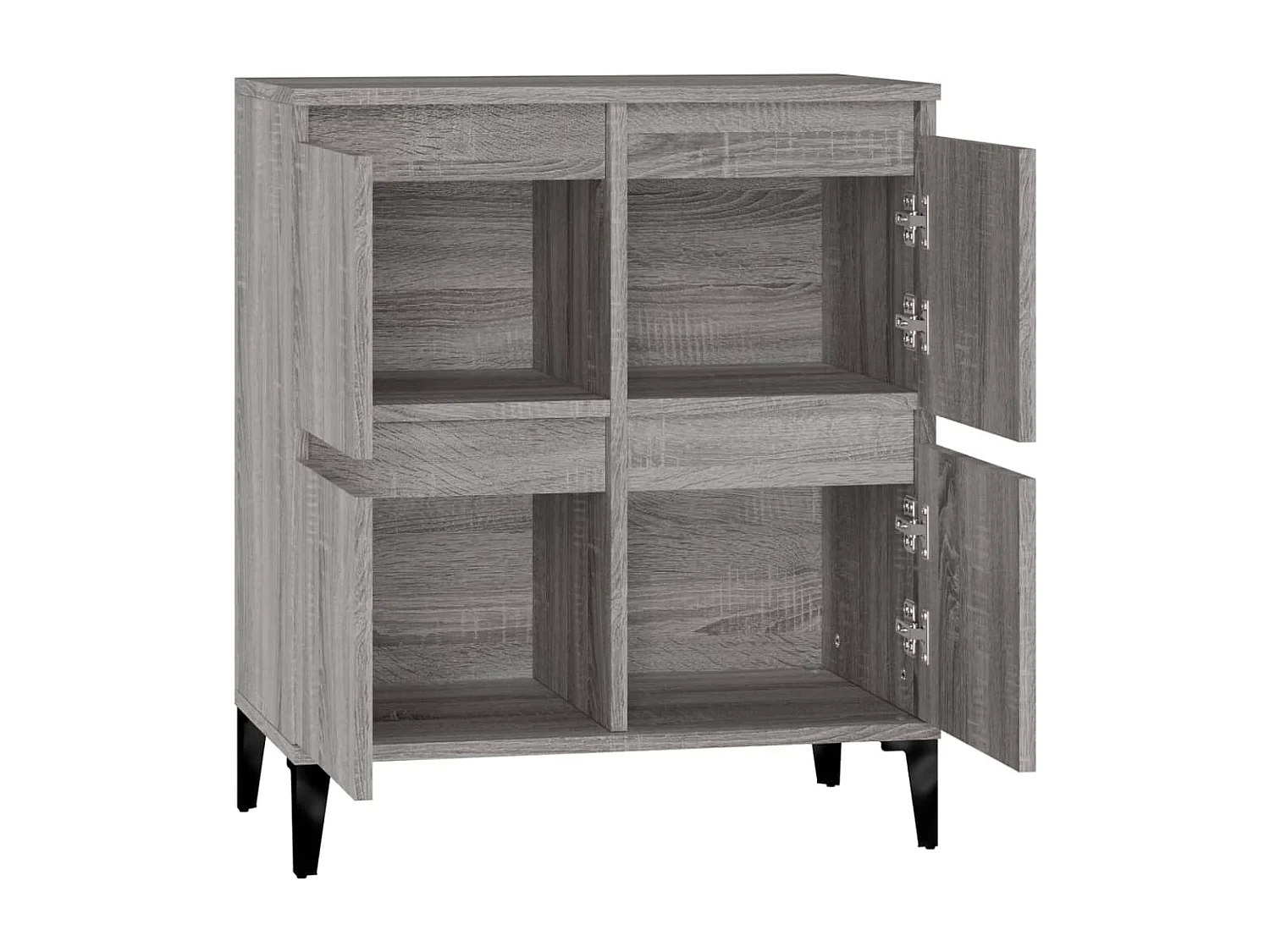 Aparador cômoda armário armário organizador cozinha sala salonsonoma 60 x 35 x 70 cm madeira trabalhada cinza 02_0036413