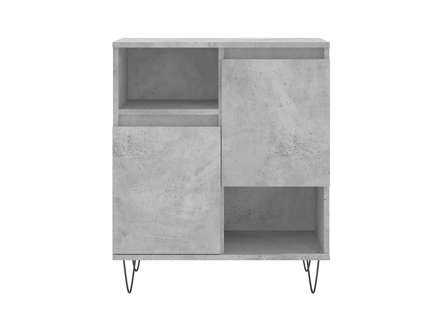 Credenza buffet cassettiera mobile contenitore organizer cucina soggiorno soggiorni set da 2 pannelli in derivati ​​del legno grigio 02_0036874