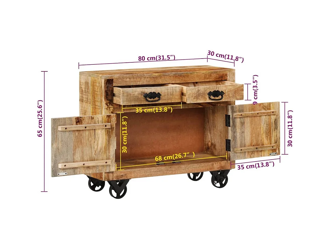 bahut commode armoire bois marron 80 x 30 x 65 cm 02_0029653