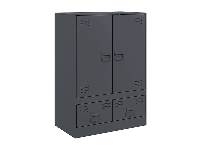 Aparador cômoda armário armário organizador cozinha sala sala alto 67 x 39 x 95 cm aço antracite 02_0032202