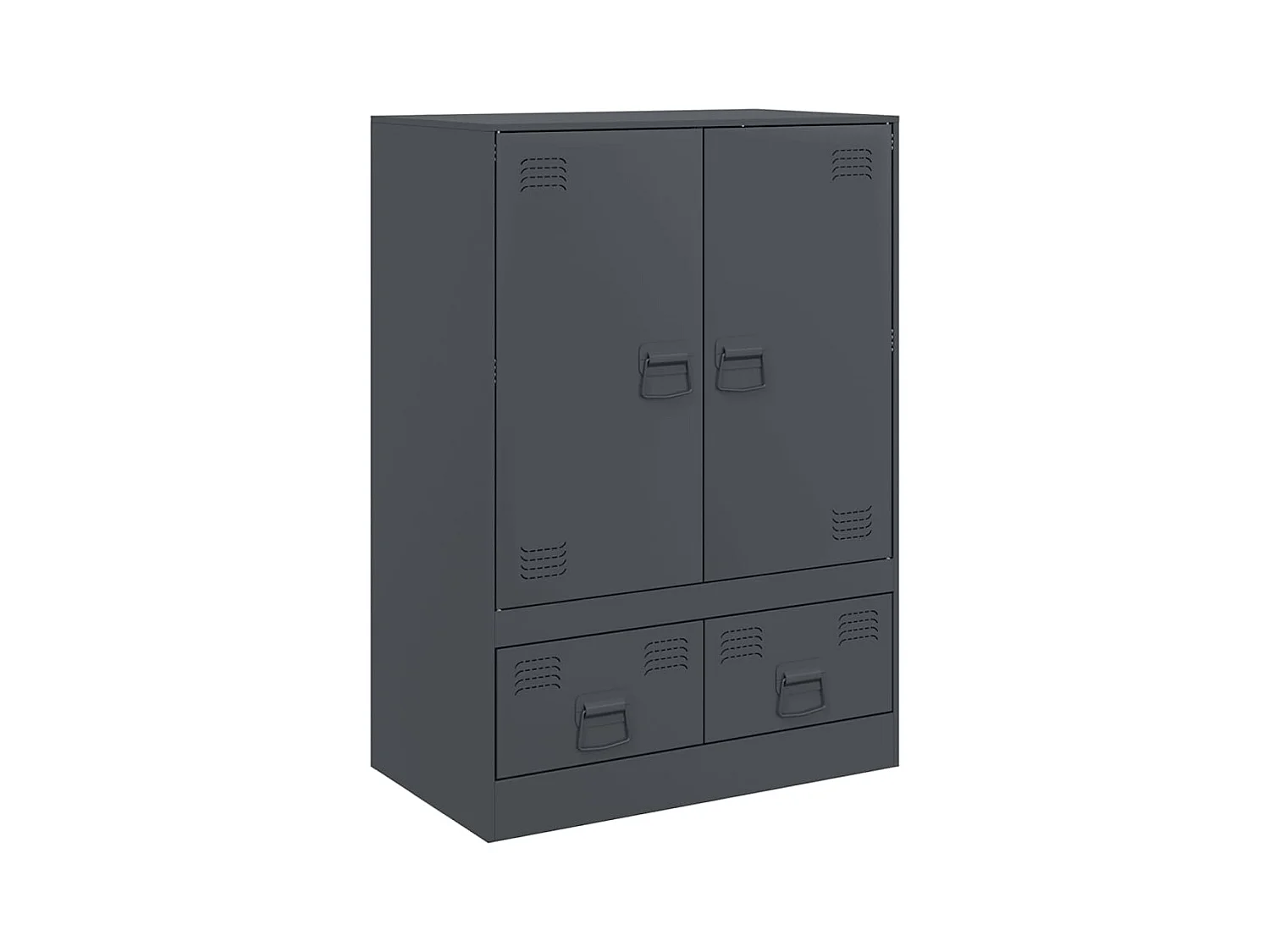 Aparador cômoda armário armário organizador cozinha sala sala alto 67 x 39 x 95 cm aço antracite 02_0032202