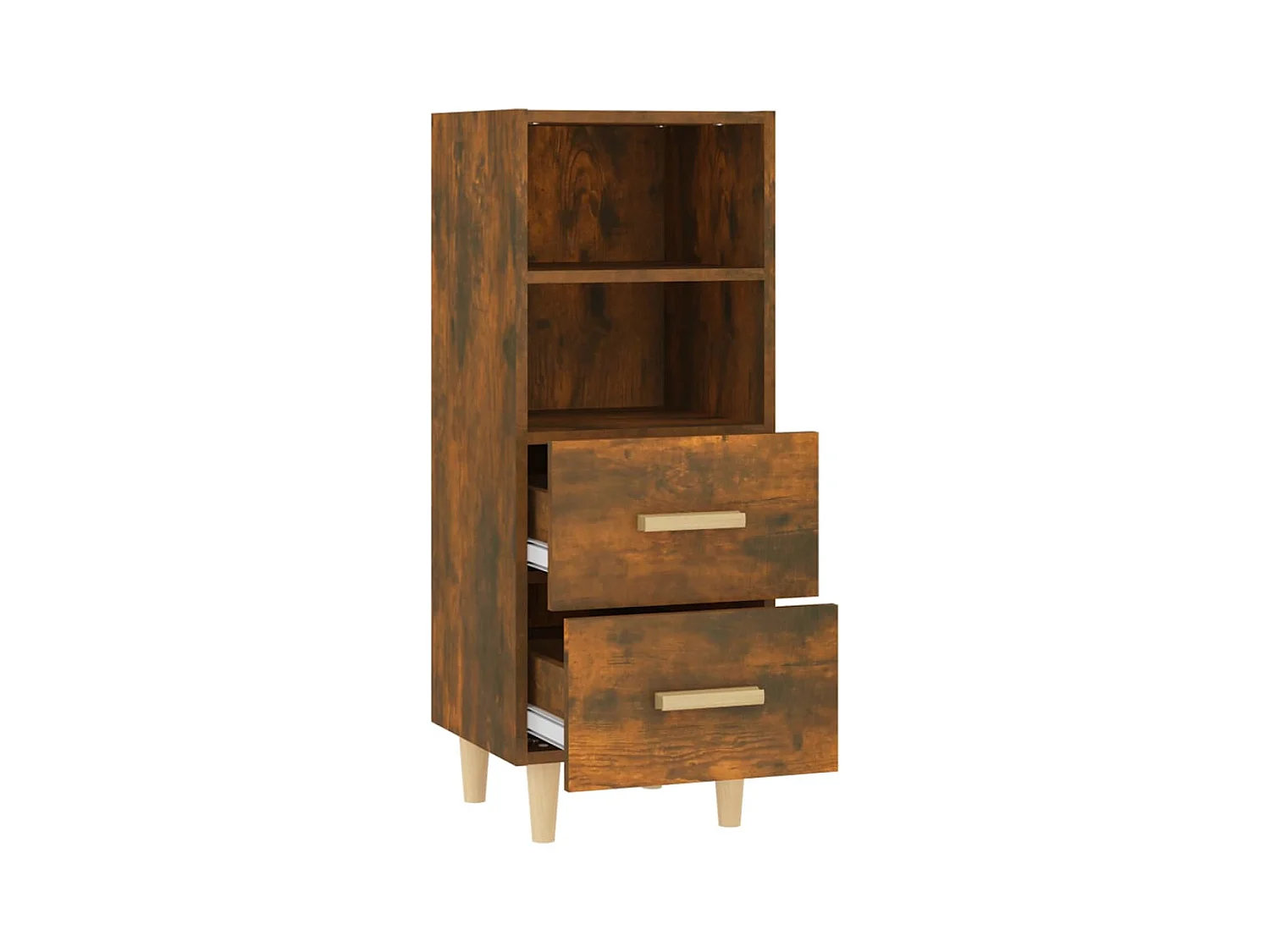 Credenza cassettiera cassettiera mobile contenitore organizer cucina soggiorno soggiorno 34,5 x 34 x 90 cm derivati ​​del legno marrone 02_0030919