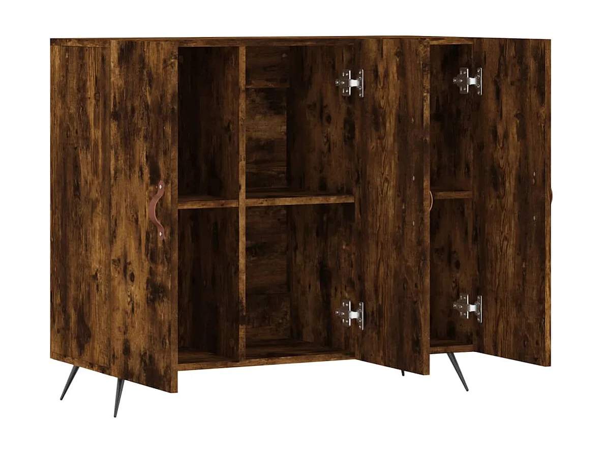 Aparador cómoda cómoda mueble mueble de almacenaje organizador cocina salón salón 90 x 34 x 80 cm madera contrachapada marrón 02_0031129