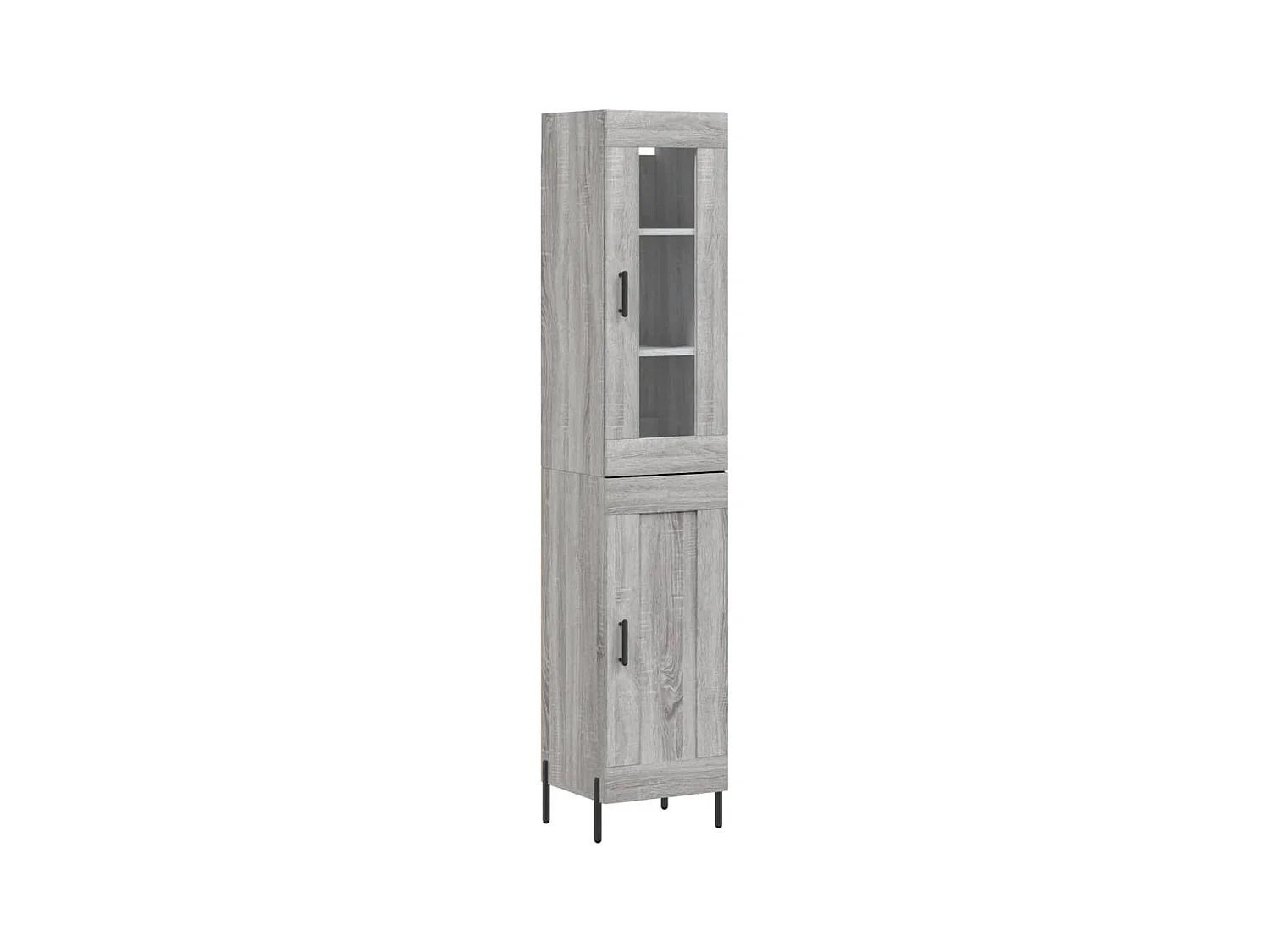 Aparador aparador cómoda armario mueble organizador cocina salón salón alto Sonoma 34,5 x 34 x 180 cm madera contrachapada gris 02_0035258