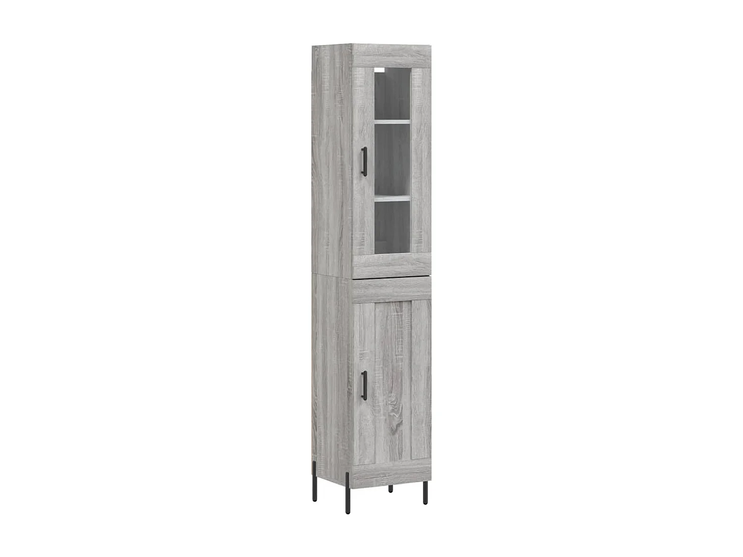 Aparador aparador cómoda armario mueble organizador cocina salón salón alto Sonoma 34,5 x 34 x 180 cm madera contrachapada gris 02_0035258