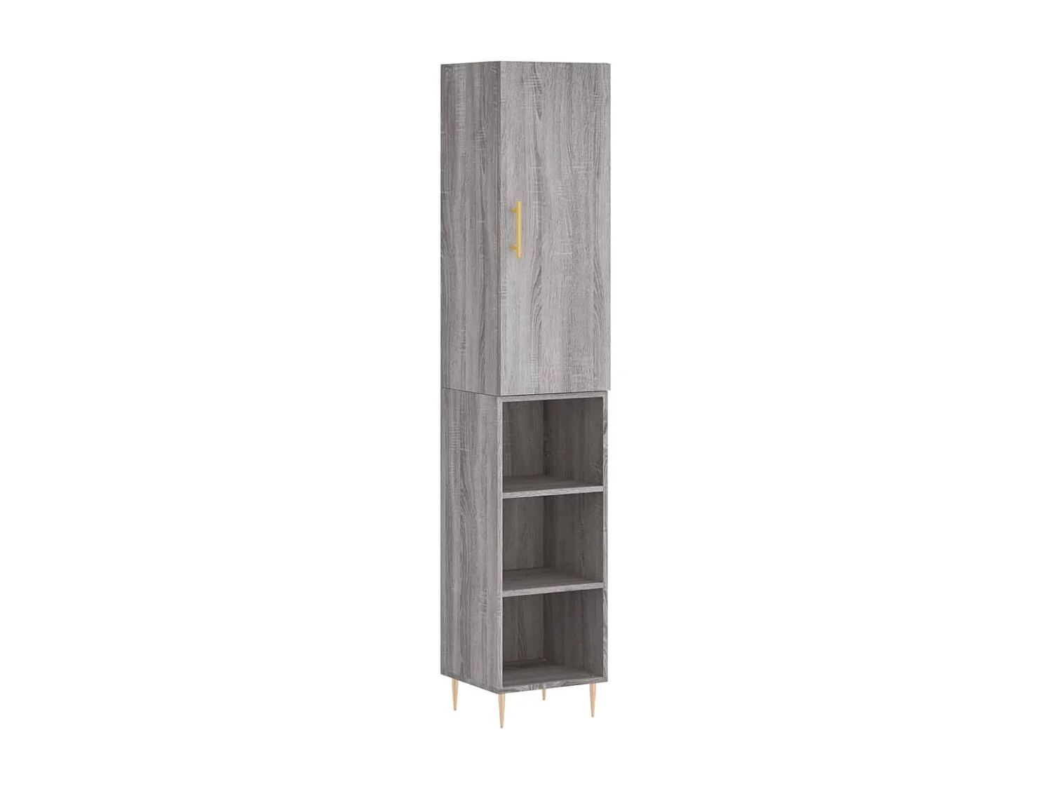 Aparador cómoda cómoda armario mueble organizador cocina salón salón alto Sonoma 34,5 x 34 x 180 cm madera contrachapada gris 02_0035301