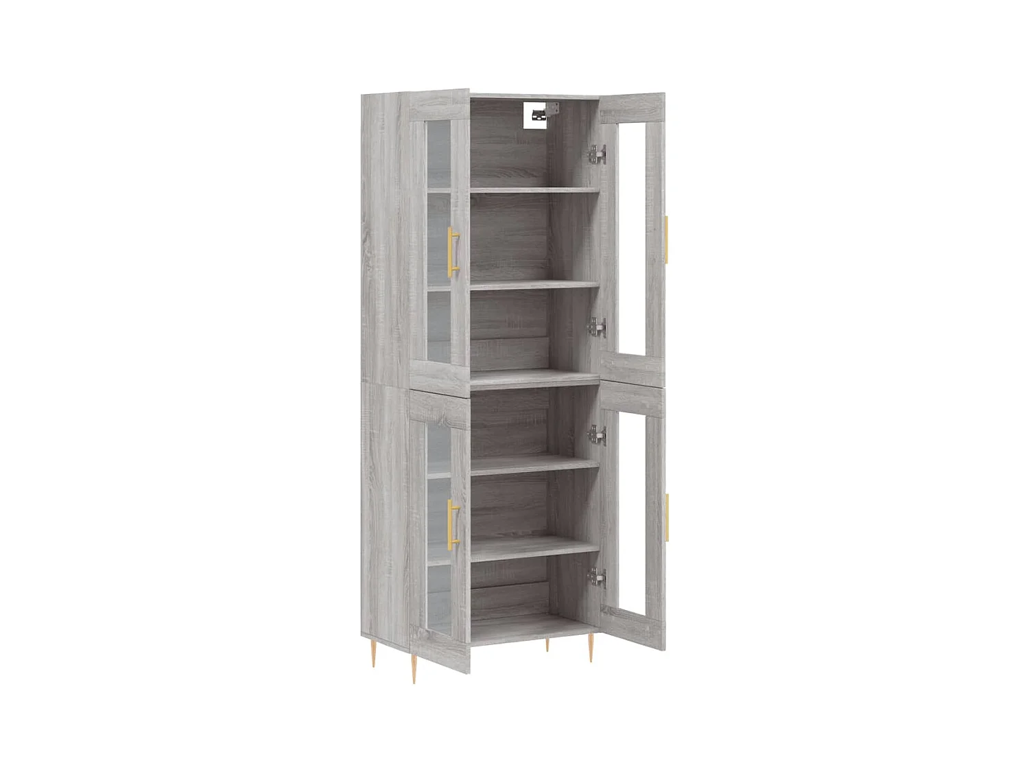 Credenza credenza cassettiera mobile contenitore organizer cucina soggiorno soggiorno alto Sonoma 69,5 x 34 x 180 cm pannelli compositi grigio 02_0035559