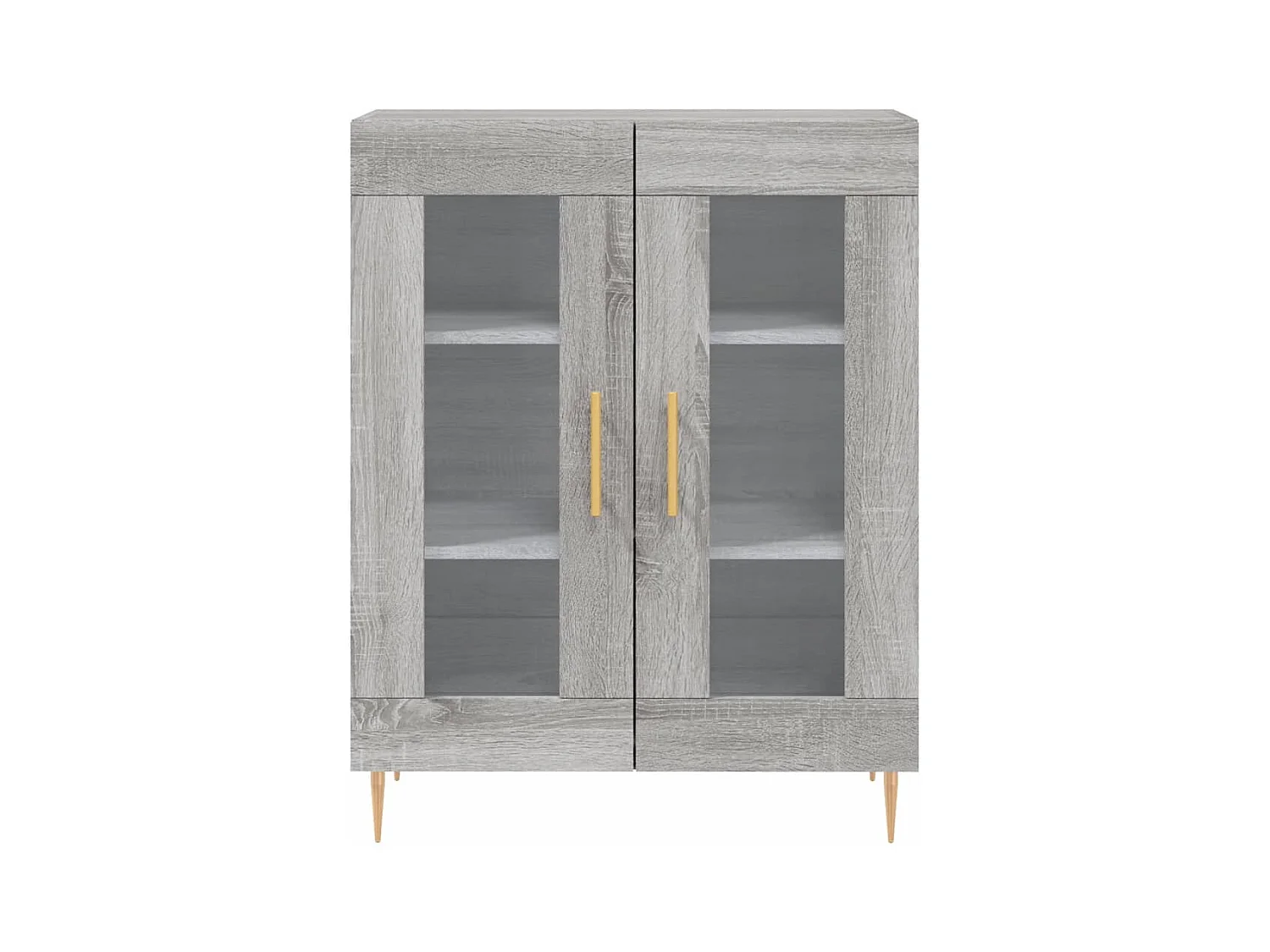 Credenza credenza cassettiera mobile contenitore organizer cucina soggiorno soggiorno alto Sonoma 69,5 x 34 x 180 cm pannelli compositi grigio 02_0035559