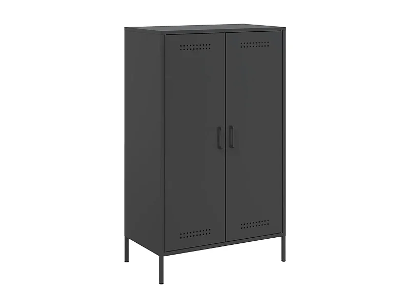 Buffet aparador cômoda armário organizador unidade cozinha sala sala alta 68 x 39 x 113 cm aço preto 02_0034965