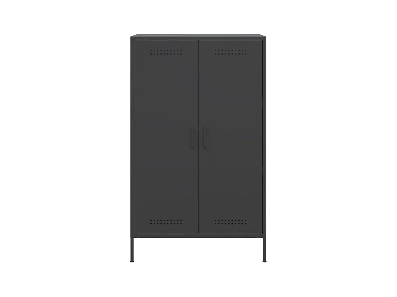 Buffet aparador cômoda armário organizador unidade cozinha sala sala alta 68 x 39 x 113 cm aço preto 02_0034965