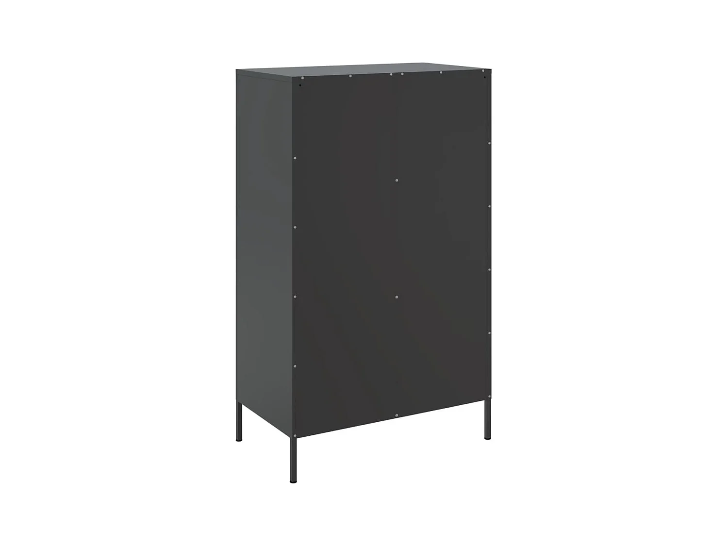 Buffet aparador cômoda armário organizador unidade cozinha sala sala alta 68 x 39 x 113 cm aço preto 02_0034965