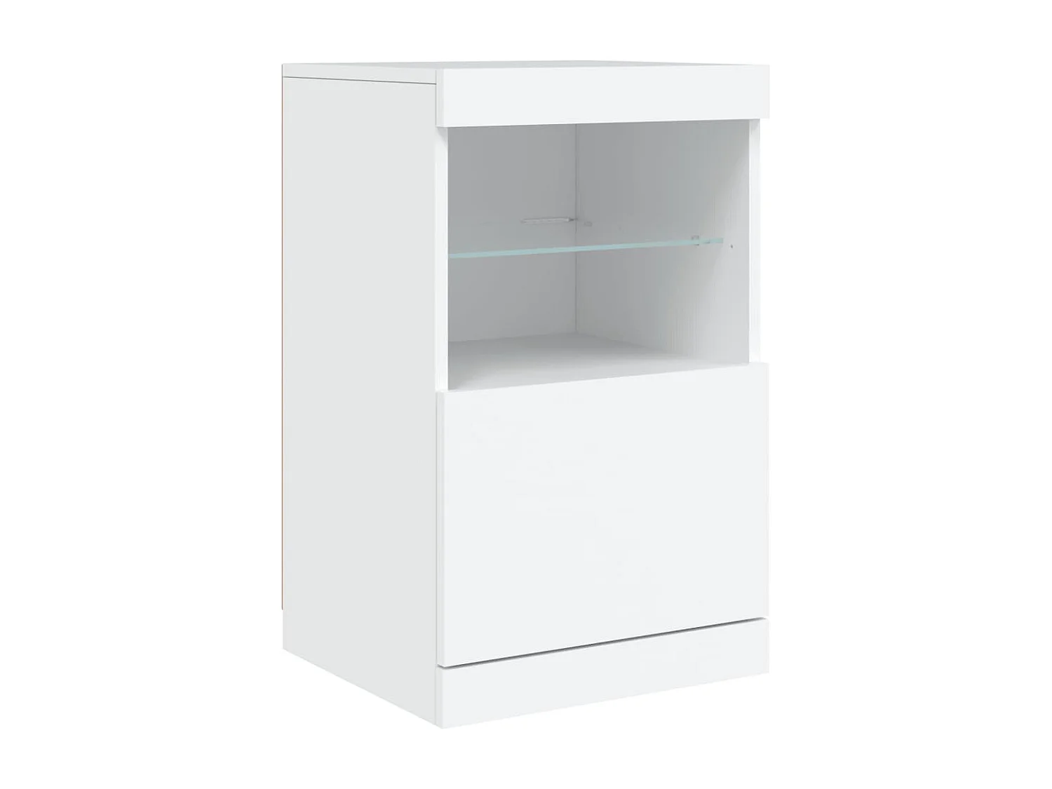 Aparador cómoda cómoda armario mueble organizador cocina salón salón con luces LED 123 x 37 x 67 cm blanco 02_0029826