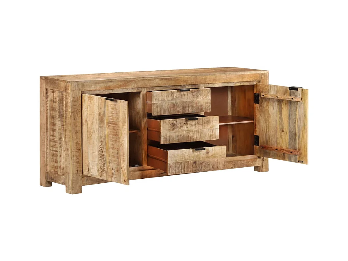 bahut commode armoire bois marron 175 x 40 x 75 cm 02_0029561