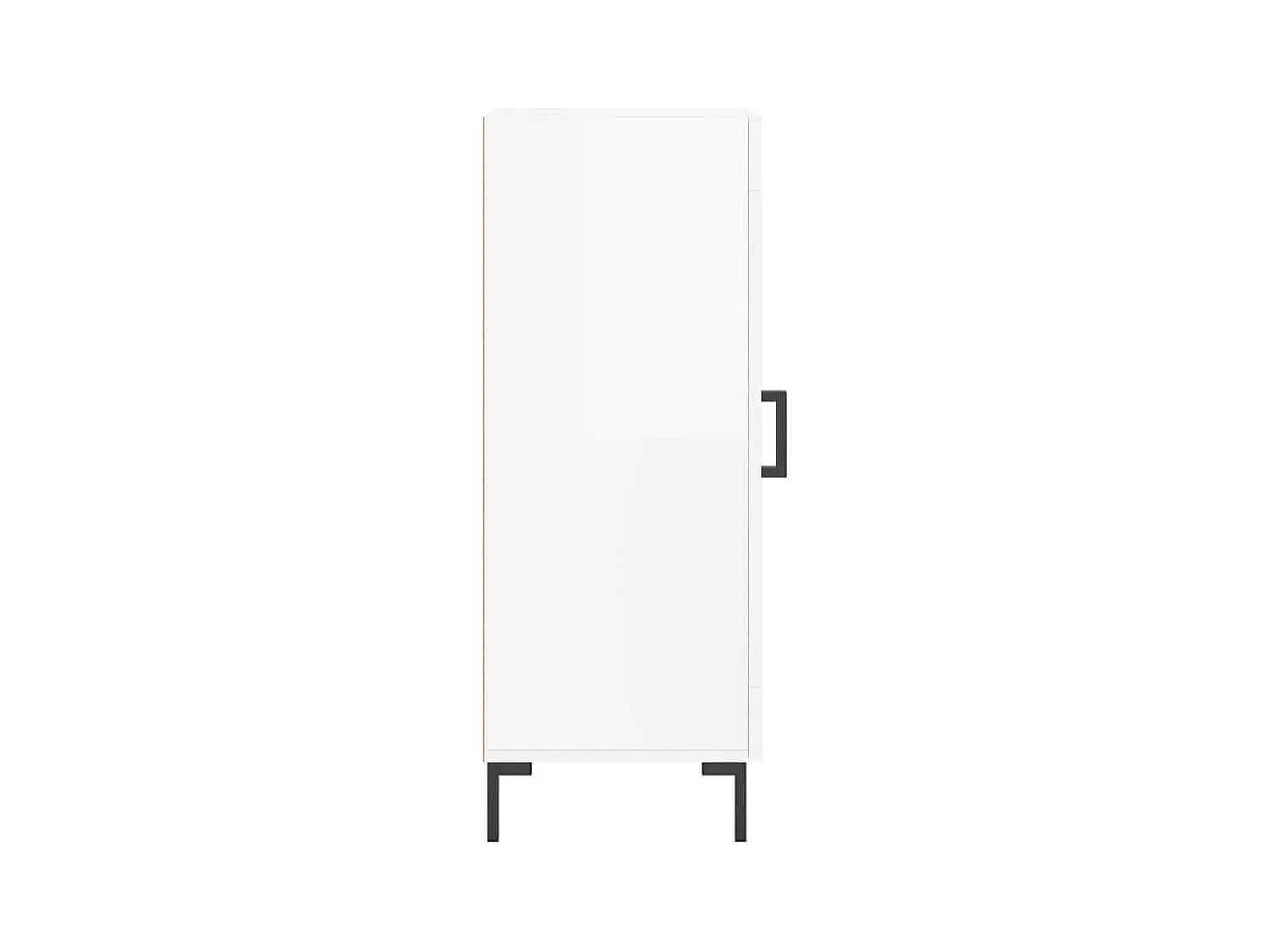 Aparador buffet cómoda mueble mueble de almacenaje organizador cocina salón brillante 34,5 x 34 x 90 cm madera contrachapada blanco 02_0030632