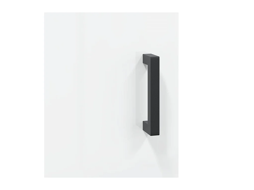 Aparador buffet cómoda mueble mueble de almacenaje organizador cocina salón brillante 34,5 x 34 x 90 cm madera contrachapada blanco 02_0030632