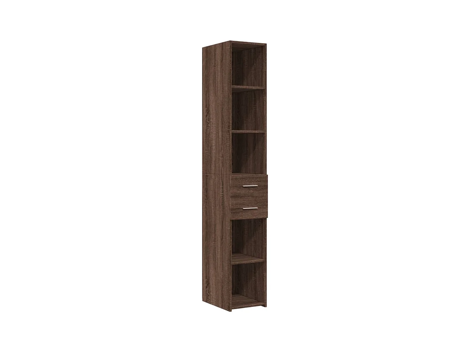 Aparador buffet cómoda armario mueble organizador cocina salón salón alto 30 x 42,5 x 185 cm madera contrachapada marrón 02_0033575