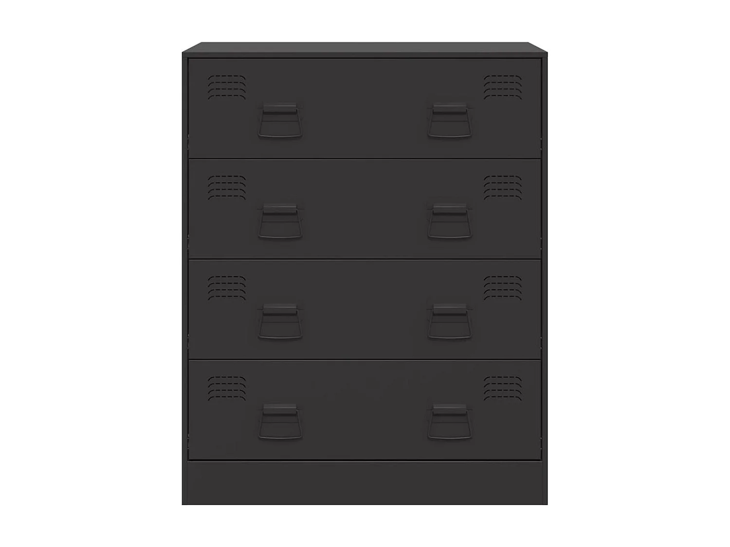 Aparador buffet cómoda mueble almacenaje organizador cocina salón salón 67 x 39 x 83 cm acero negro 02_0036015