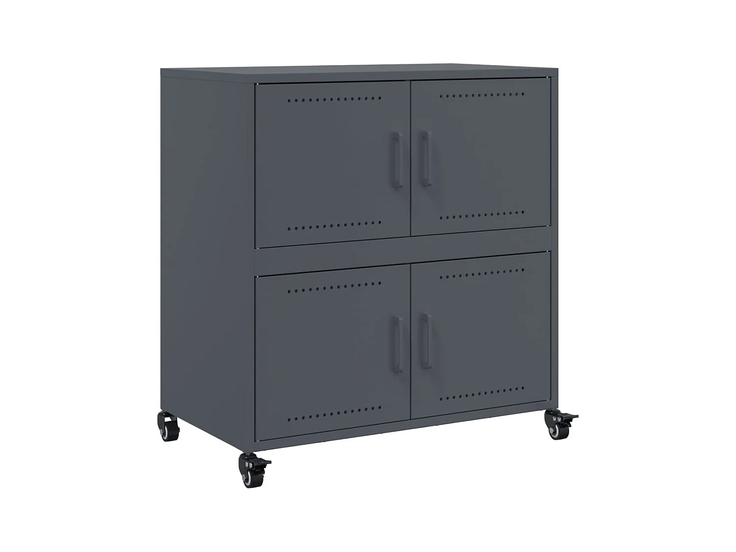 Credenza cassettiera armadio contenitore organizer cucina soggiorno soggiorno 68 x 39 x 72 cm acciaio antracite 02_0029705