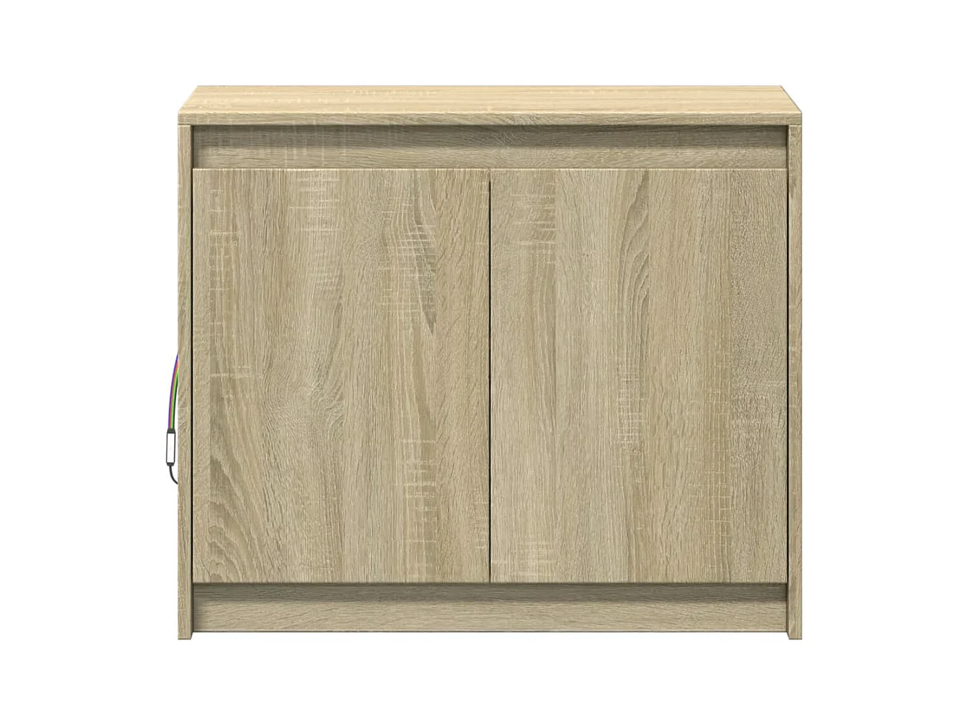 Buffet aparador cômoda armário organizador de unidade cozinha sala sala com Sonoma LED 72 x 34 x 61 cm madeira trabalhada marrom 02_0029798