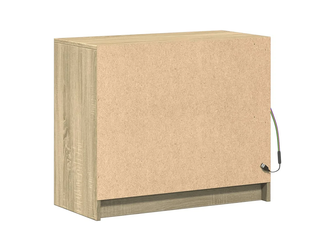 Buffet aparador cômoda armário organizador de unidade cozinha sala sala com Sonoma LED 72 x 34 x 61 cm madeira trabalhada marrom 02_0029798