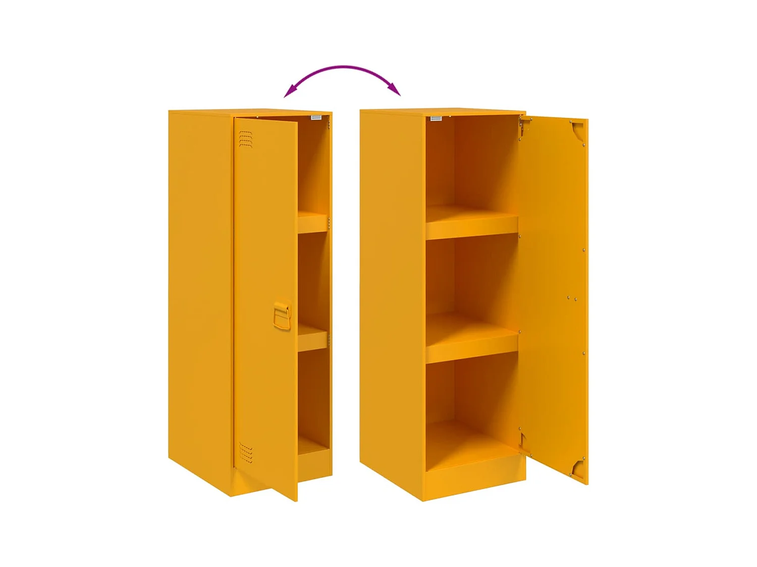 bahut commode armoire jaune 34.5 x 39 x 107 cm 02_0035689