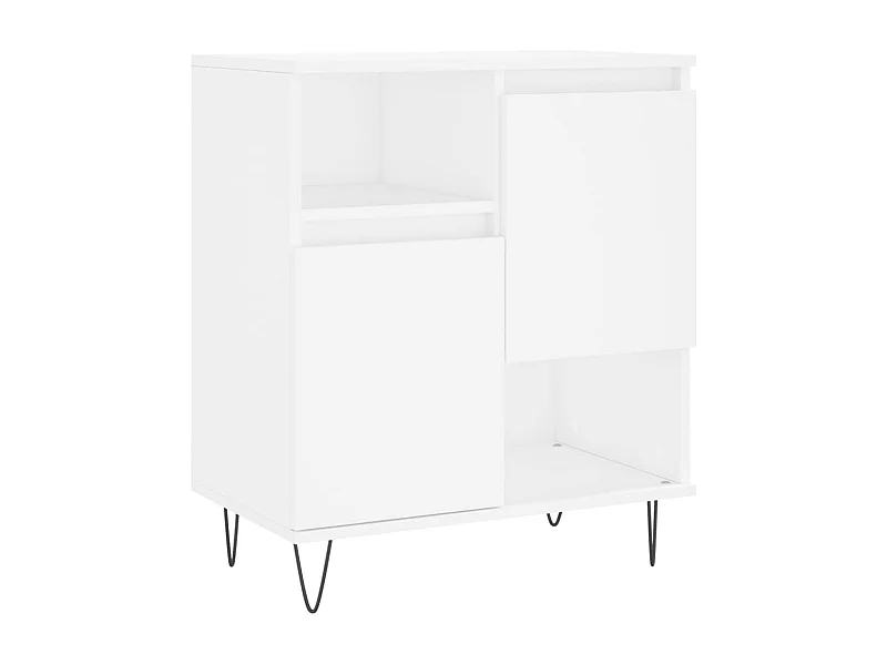 Aparador buffet cómoda mueble mueble de almacenaje organizador cocina salón salón 60 x 35 x 70 cm madera contrachapada blanco 02_0030365