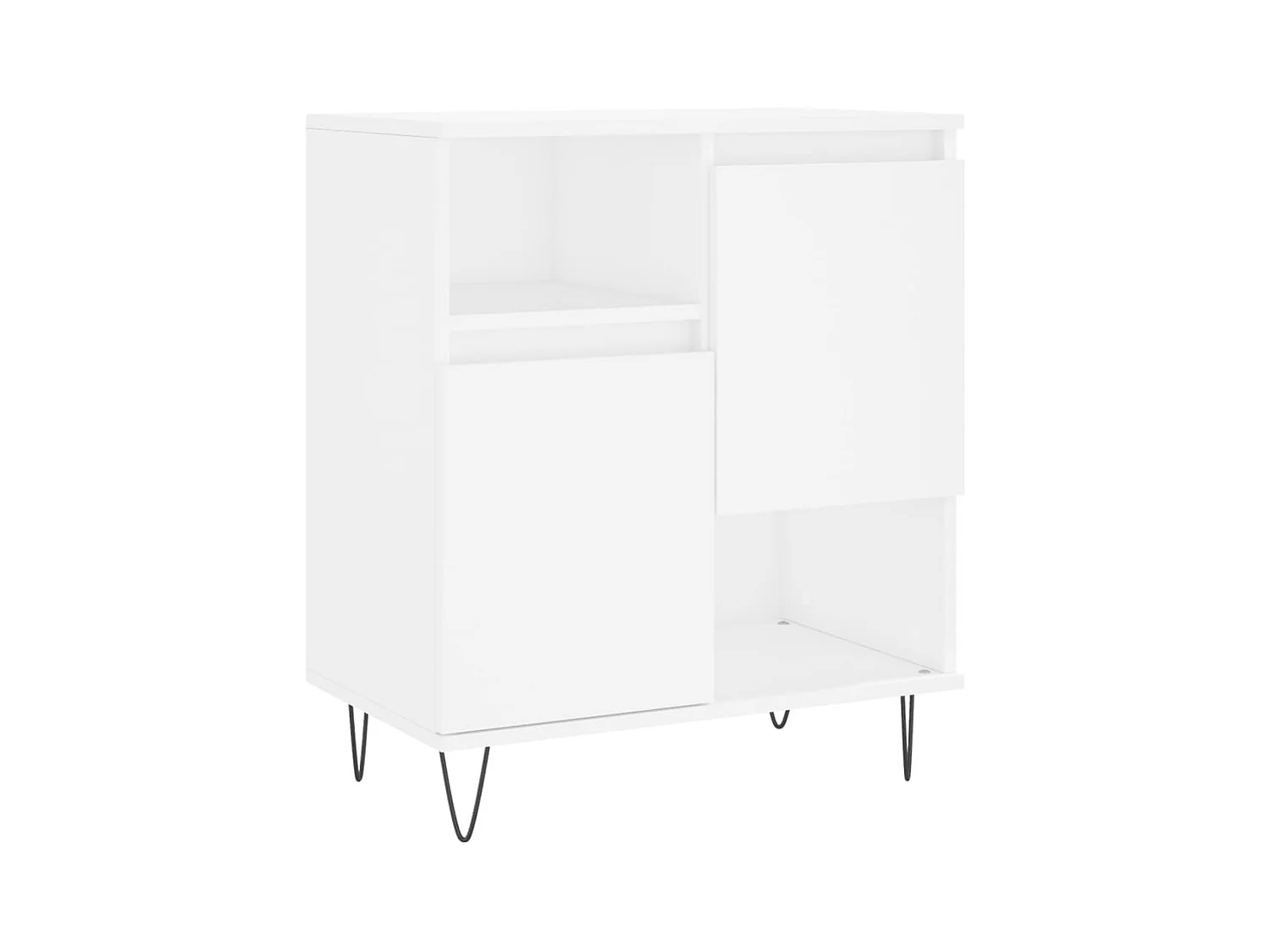 Buffet aparador cômoda armário unidade de armazenamento organizador cozinha sala sala 60 x 35 x 70 cm madeira trabalhada branca 02_0030365