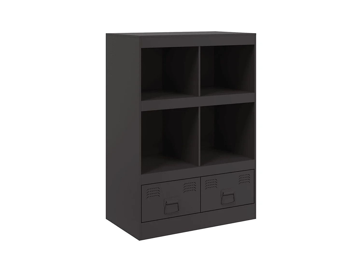 Aparador cômoda armário armário organizador cozinha sala sala alto 67 x 39 x 95 cm aço preto 02_0034954