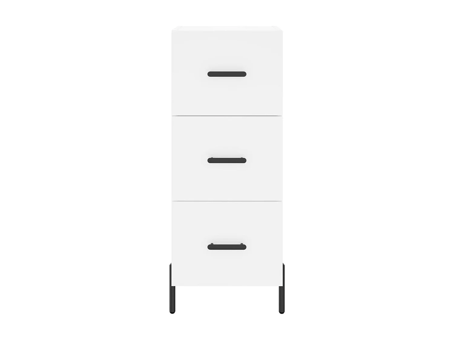 Credenza buffet cassettiera mobile contenitore organizer cucina soggiorno soggiorno 34,5 x 34 x 90 cm derivati ​​del legno bianco 02_0030258