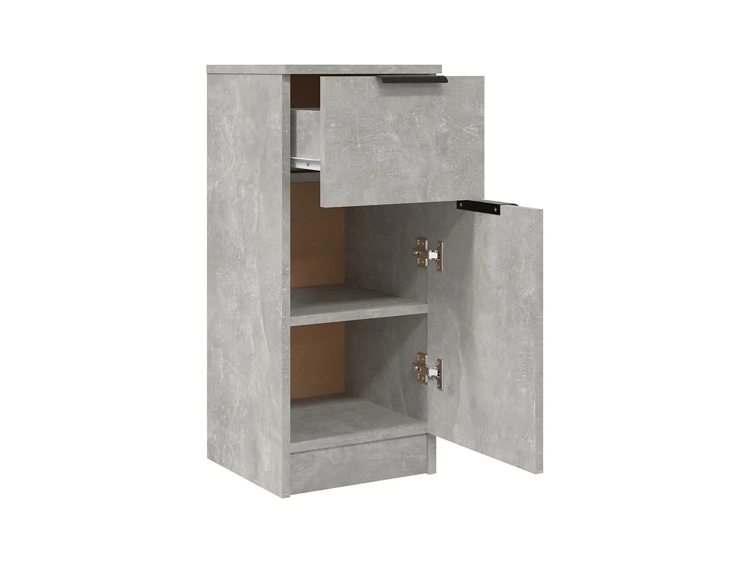 Buffet aparador cômoda armário unidade de armazenamento organizador cozinha sala sala 30 x 30 x 70 cm madeira trabalhada cinza 02_0031857