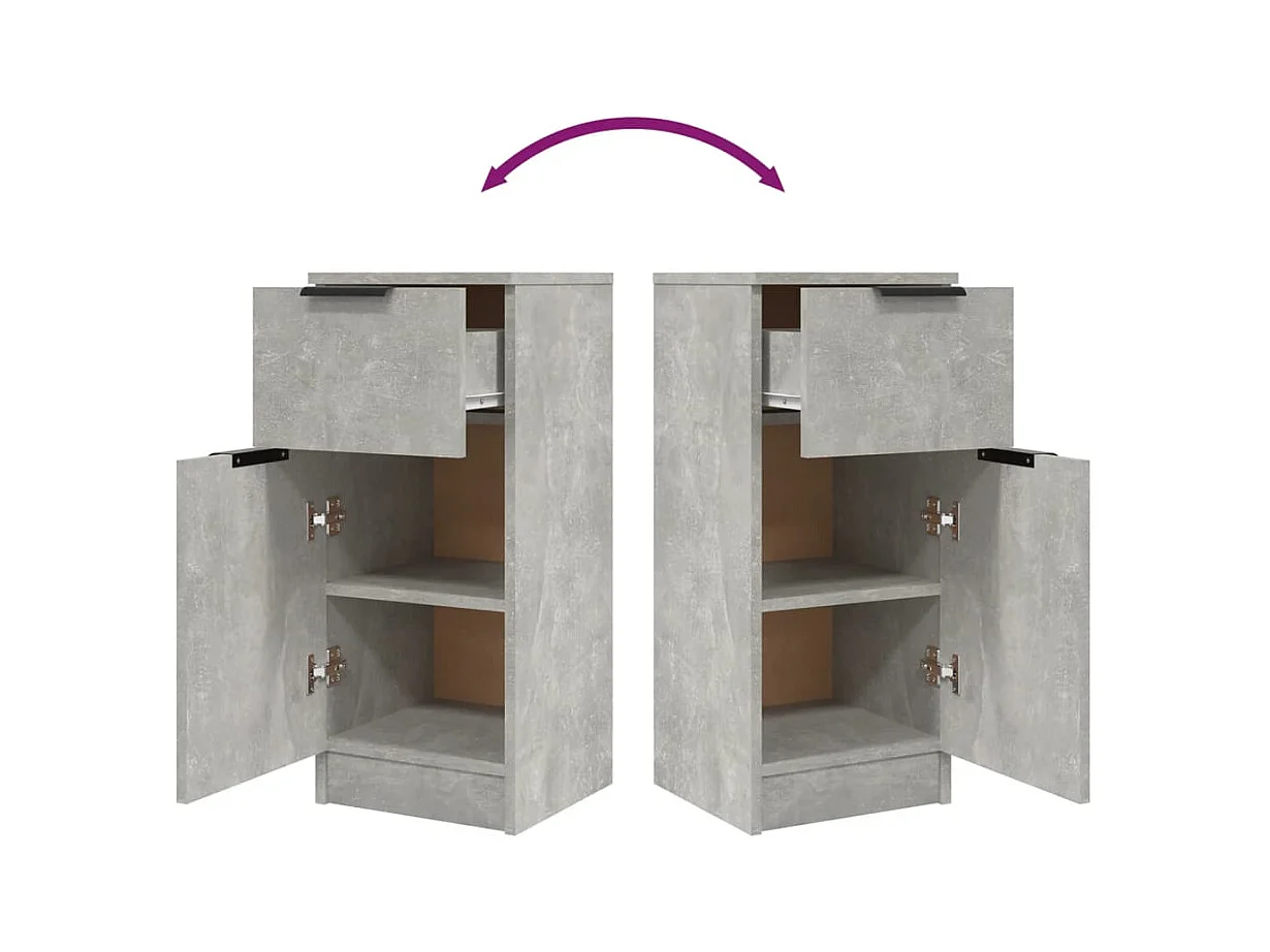 Buffet aparador cômoda armário unidade de armazenamento organizador cozinha sala sala 30 x 30 x 70 cm madeira trabalhada cinza 02_0031857