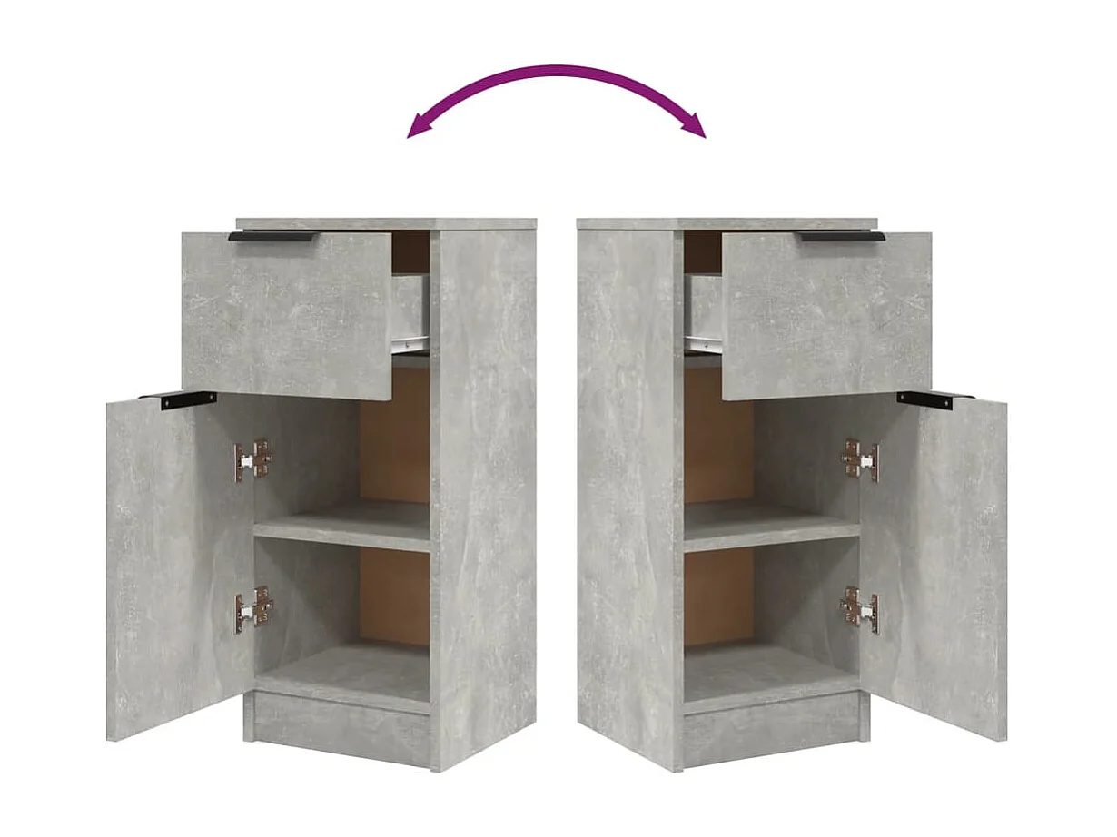 Aparador cómoda cómoda armario mueble organizador cocina salón salón 30 x 30 x 70 cm madera contrachapada gris 02_0031857