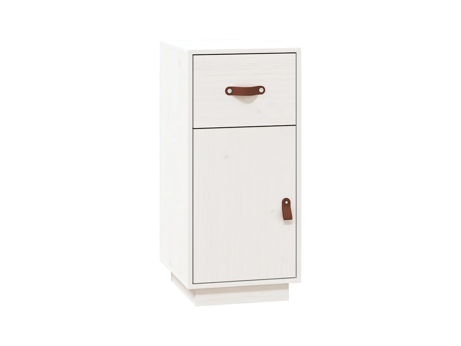 Credenza buffet cassettiera mobile contenitore organizer cucina soggiorno soggiorno 34 x 40 x 75 cm legno massello di pino bianco 02_0030287