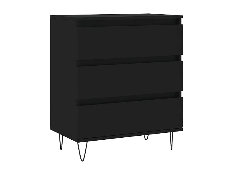 Aparador buffet cómoda armario mueble organizador cocina salón salón 60 x 35 x 70 cm madera contrachapada negra 02_0035996