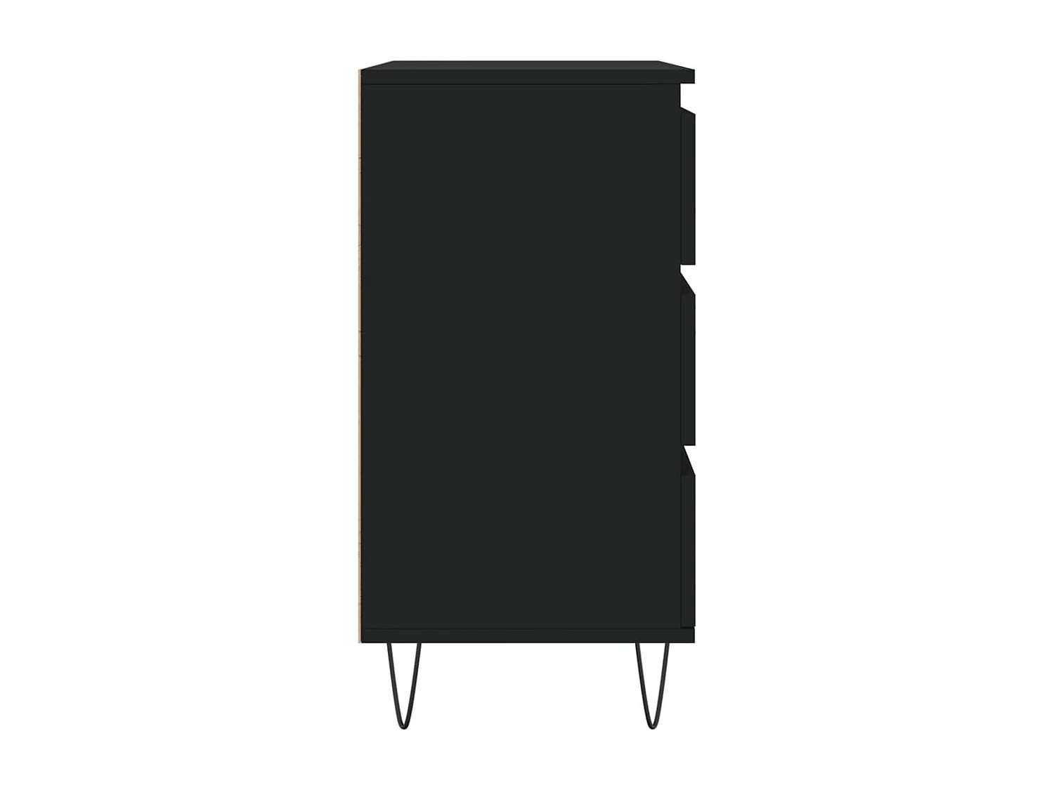 Aparador buffet cómoda armario mueble organizador cocina salón salón 60 x 35 x 70 cm madera contrachapada negra 02_0035996