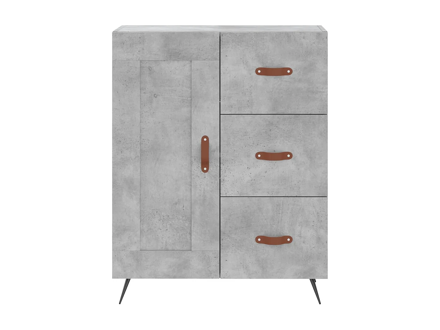 Credenza buffet cassettiera mobile contenitore organizer cucina soggiorno soggiorno alto 69,5 x 34 x 180 cm derivati ​​del legno grigio 02_0034650