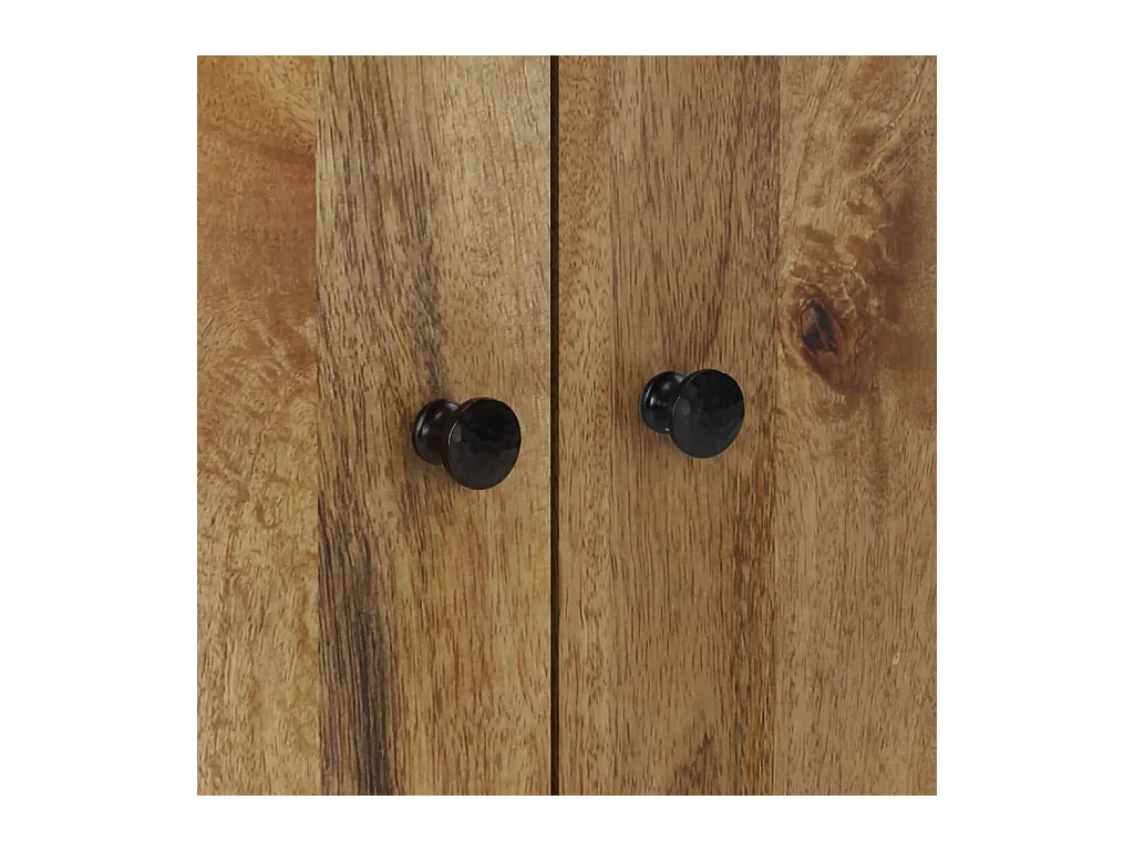 Aparador cómoda cómoda armario mueble organizador cocina salón salón con 4 puertas 60 x 33 x 75 cm madera maciza de mango marrón 02_0029749