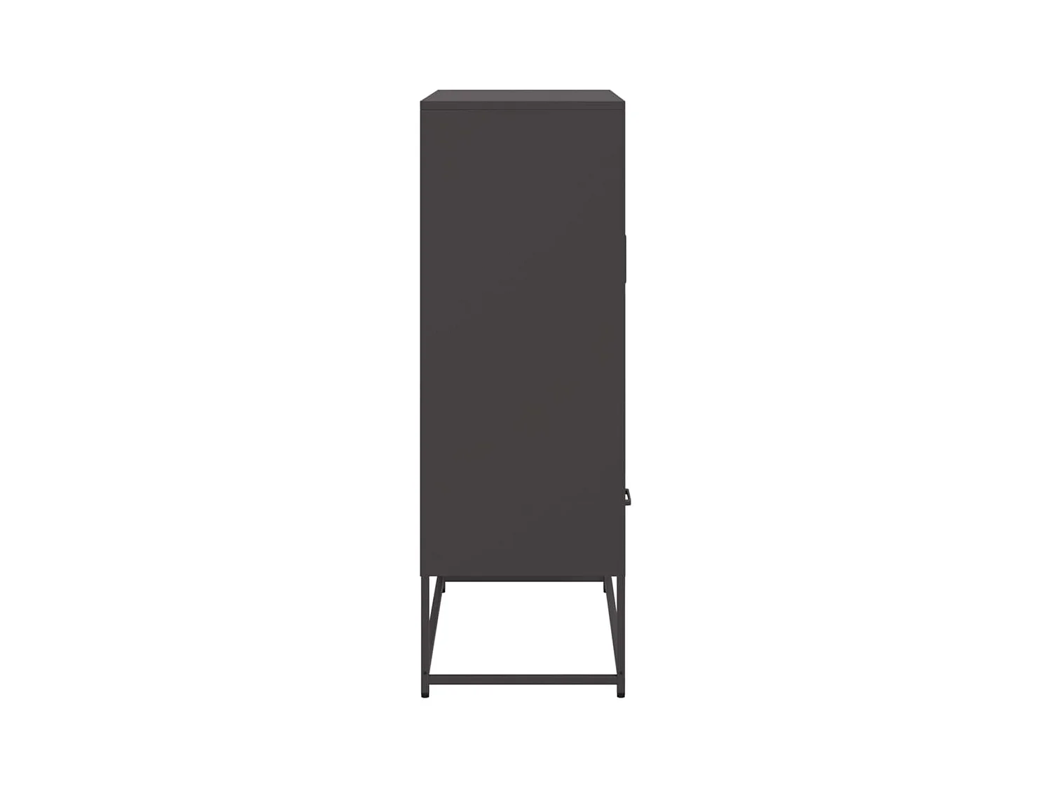 Aparador cómoda cómoda armario mueble organizador cocina salón salón alto 68 x 39 x 111,5 cm acero negro 02_0034963