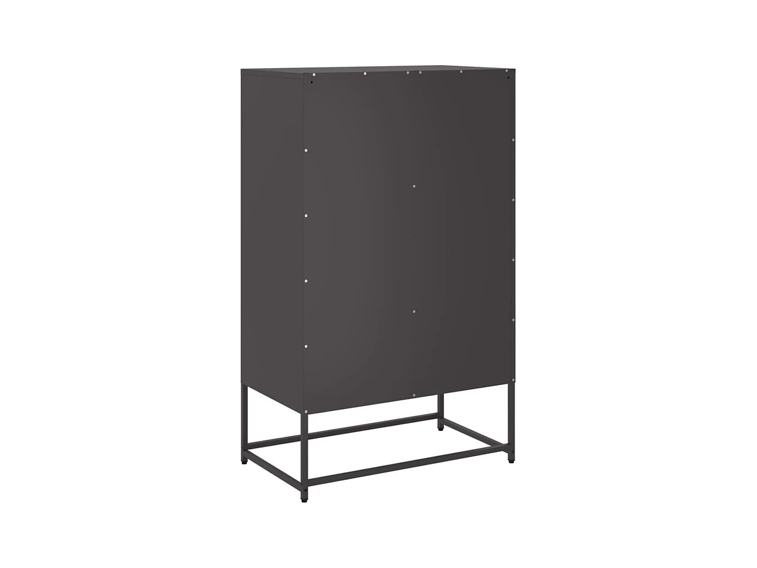 Aparador cómoda cómoda armario mueble organizador cocina salón salón alto 68 x 39 x 111,5 cm acero negro 02_0034963
