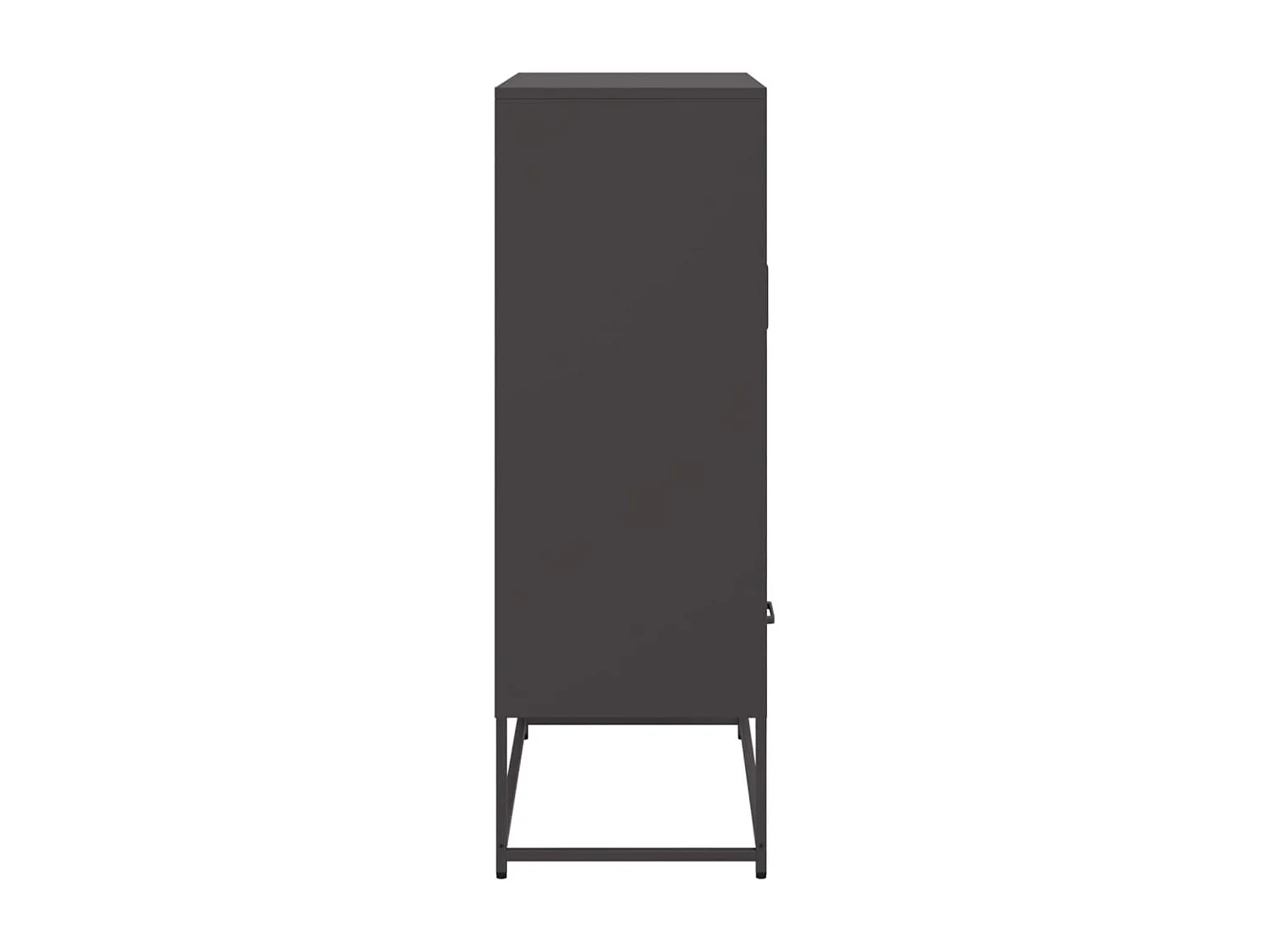 Aparador cómoda cómoda armario mueble organizador cocina salón salón alto 68 x 39 x 111,5 cm acero negro 02_0034963