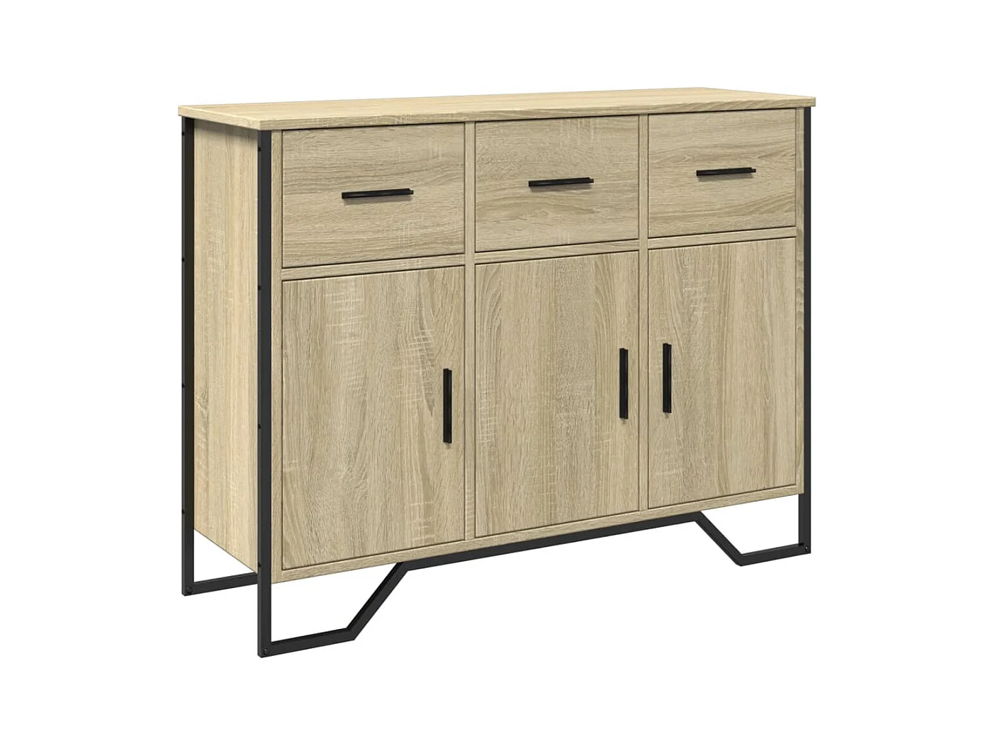 Aparador buffet cómoda armario unidad de almacenamiento organizador cocina salón salón Sonoma 97 x 32,5 x 74,5 cm madera contrachapada marrón 02_0031742