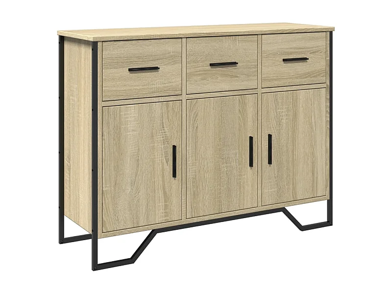 Credenza buffet cassettiera mobile contenitore organizer cucina soggiorno soggiorno Sonoma 97 x 32,5 x 74,5 cm derivati ​​del legno marrone 02_0031742